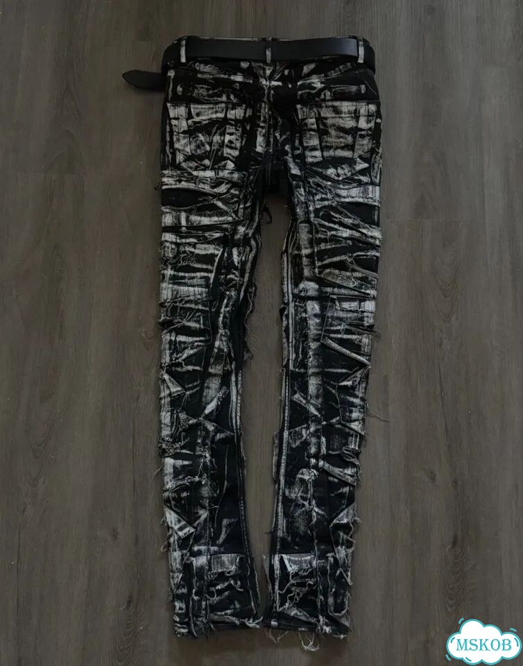 Джинсы Rick Owens Drkshdw FW21 Destroyed Waxed фото 3