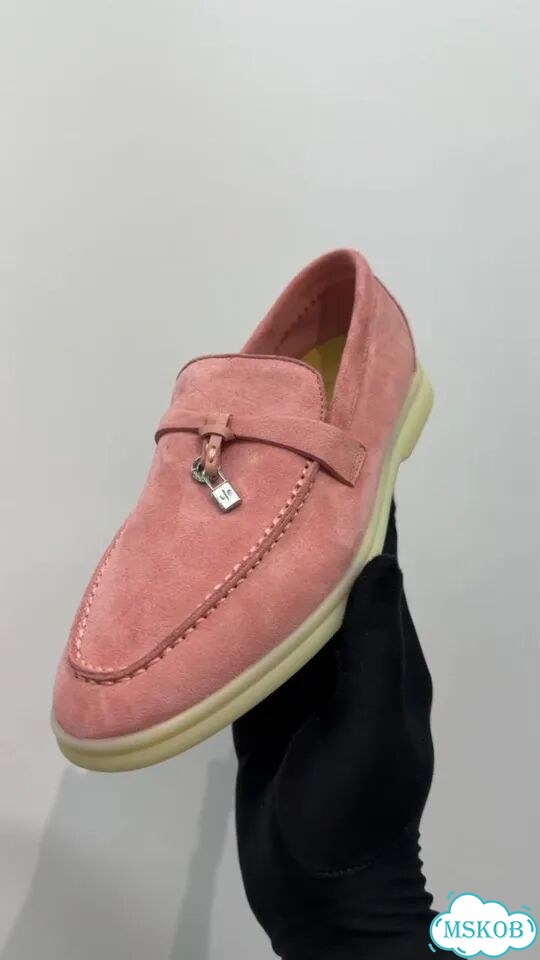 Женские лоферы loro piana Charms Walk розовые фото 1