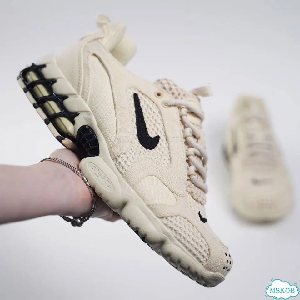 Nike x Stussy Air Zoom Spiridon Cage 2 Cream Black фото 1