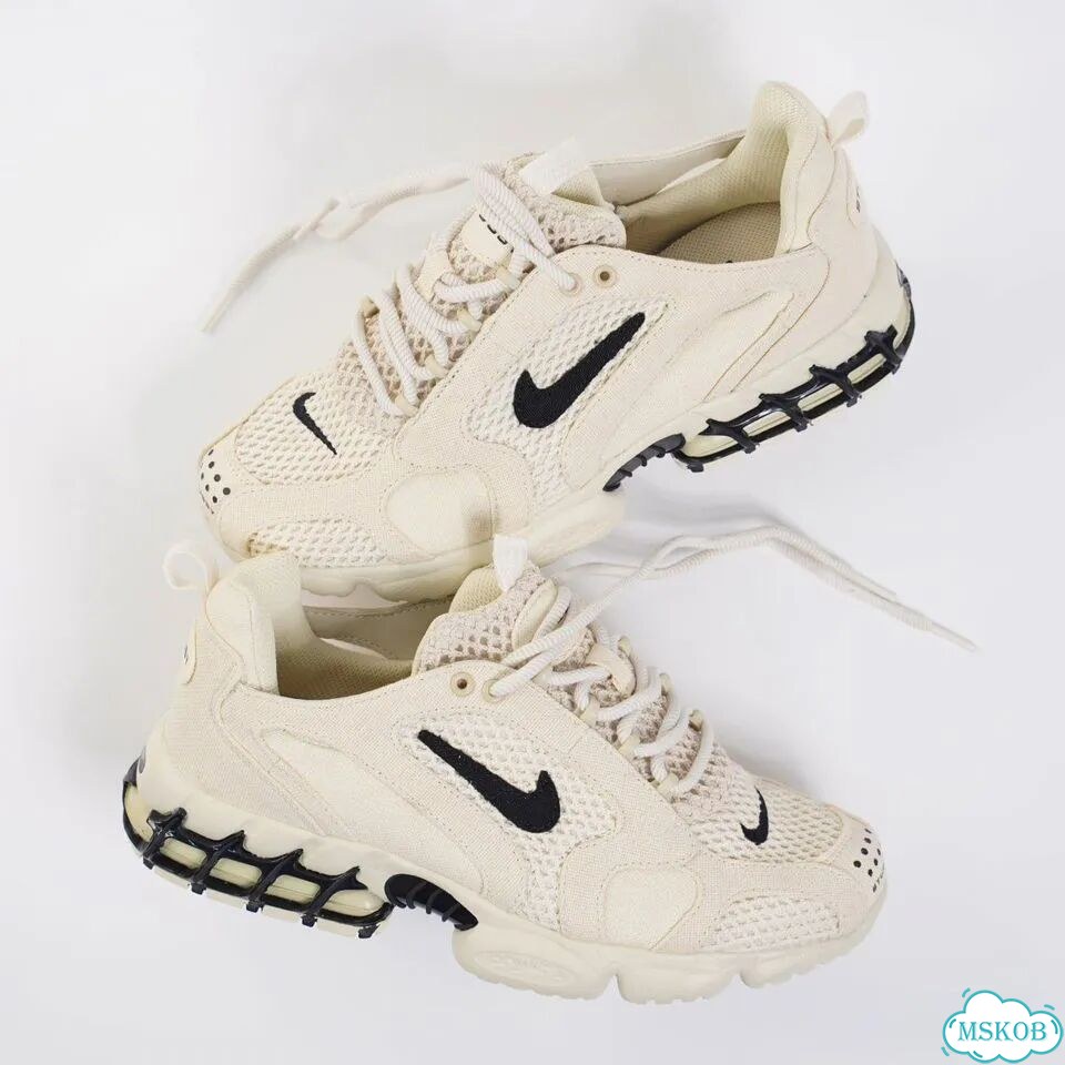 Nike x Stussy Air Zoom Spiridon Cage 2 Cream Black фото 2