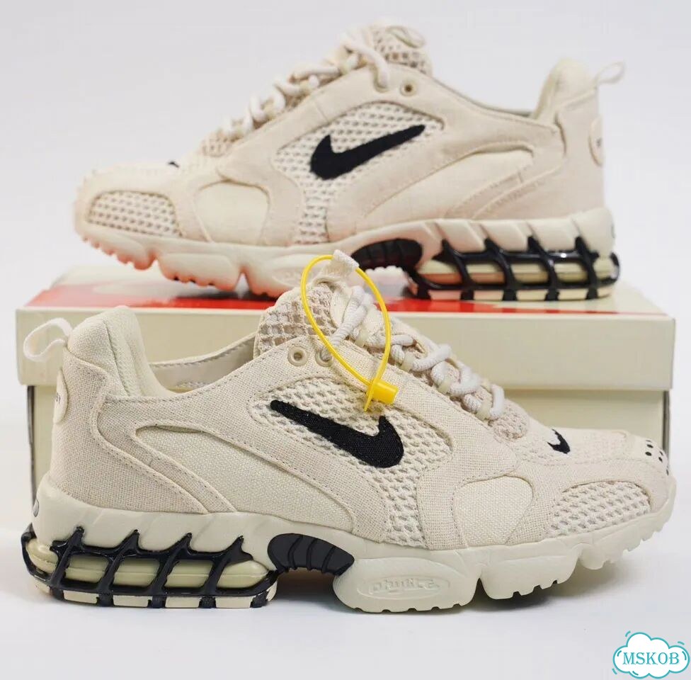 Nike x Stussy Air Zoom Spiridon Cage 2 Cream Black фото 3