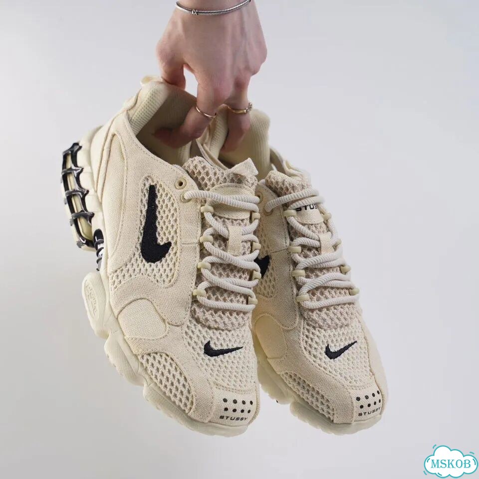 Nike x Stussy Air Zoom Spiridon Cage 2 Cream Black фото 6