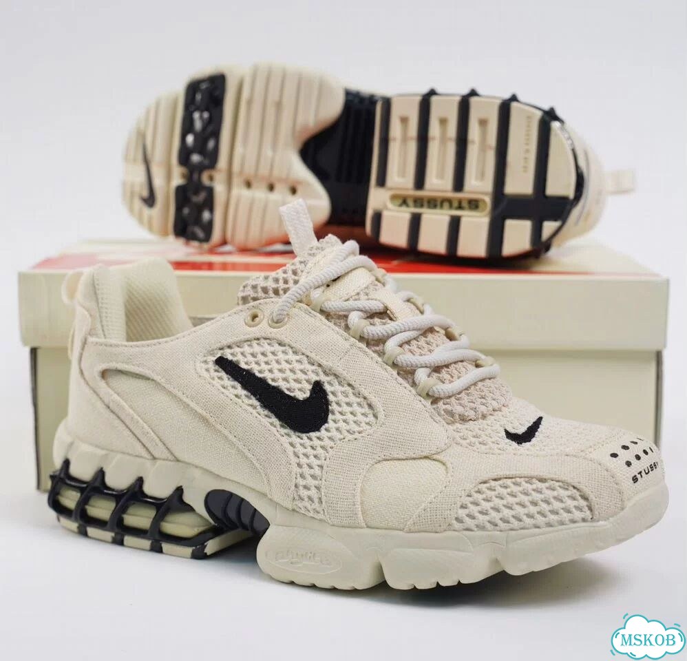 Nike x Stussy Air Zoom Spiridon Cage 2 Cream Black фото 7