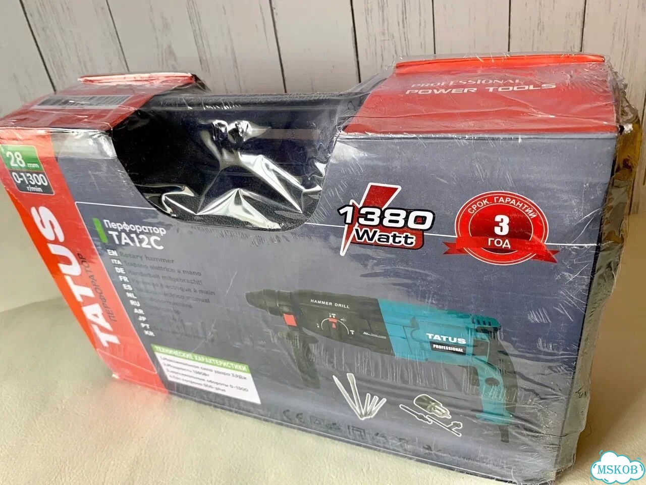 Перфоратор сетевой Tatus 1380W фото 2