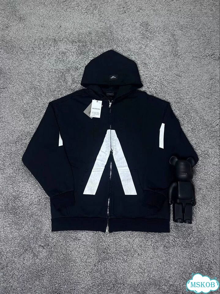 Зип худи balenciaga черная фото 1
