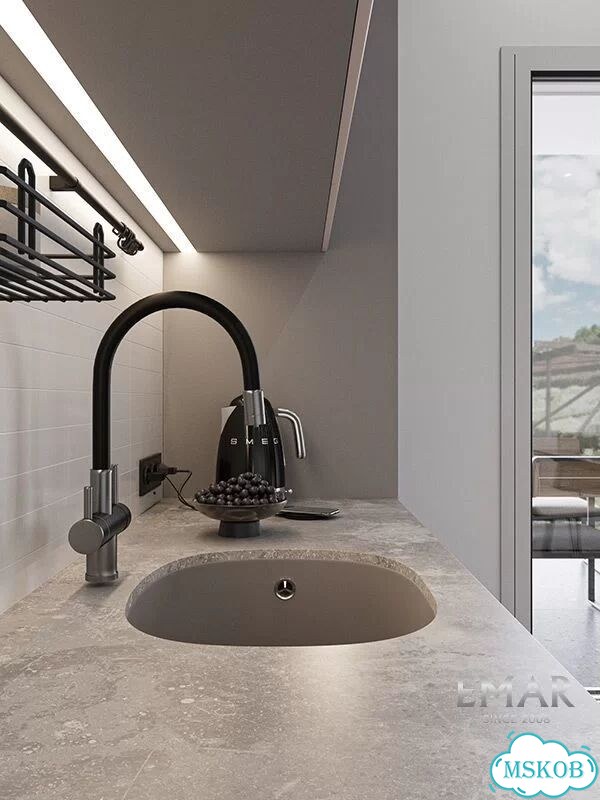 Смеситель для кухни emar Dark ес - 3015 PVD Dark фото 2