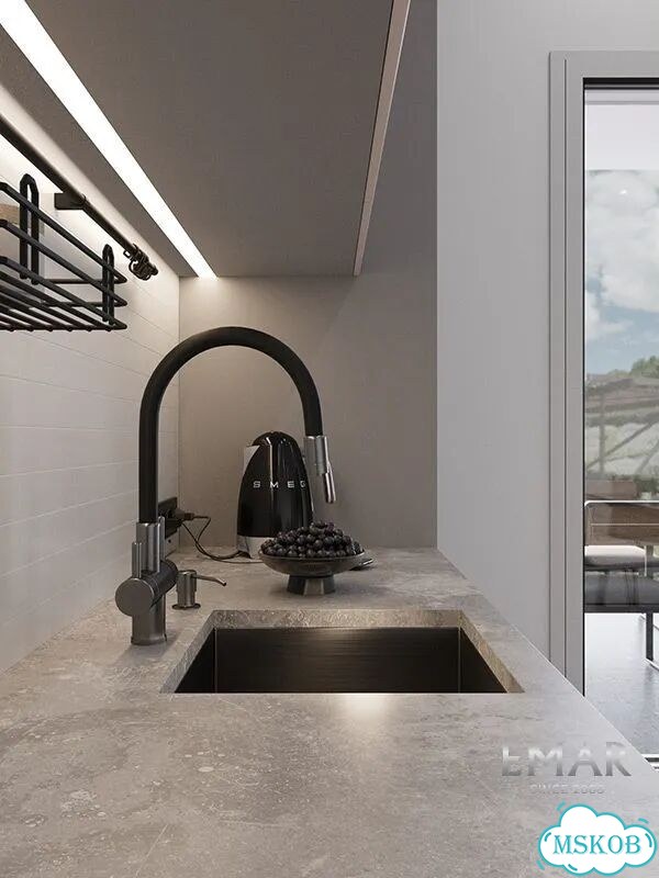Смеситель для кухни emar Dark ес - 3015 PVD Dark фото 3