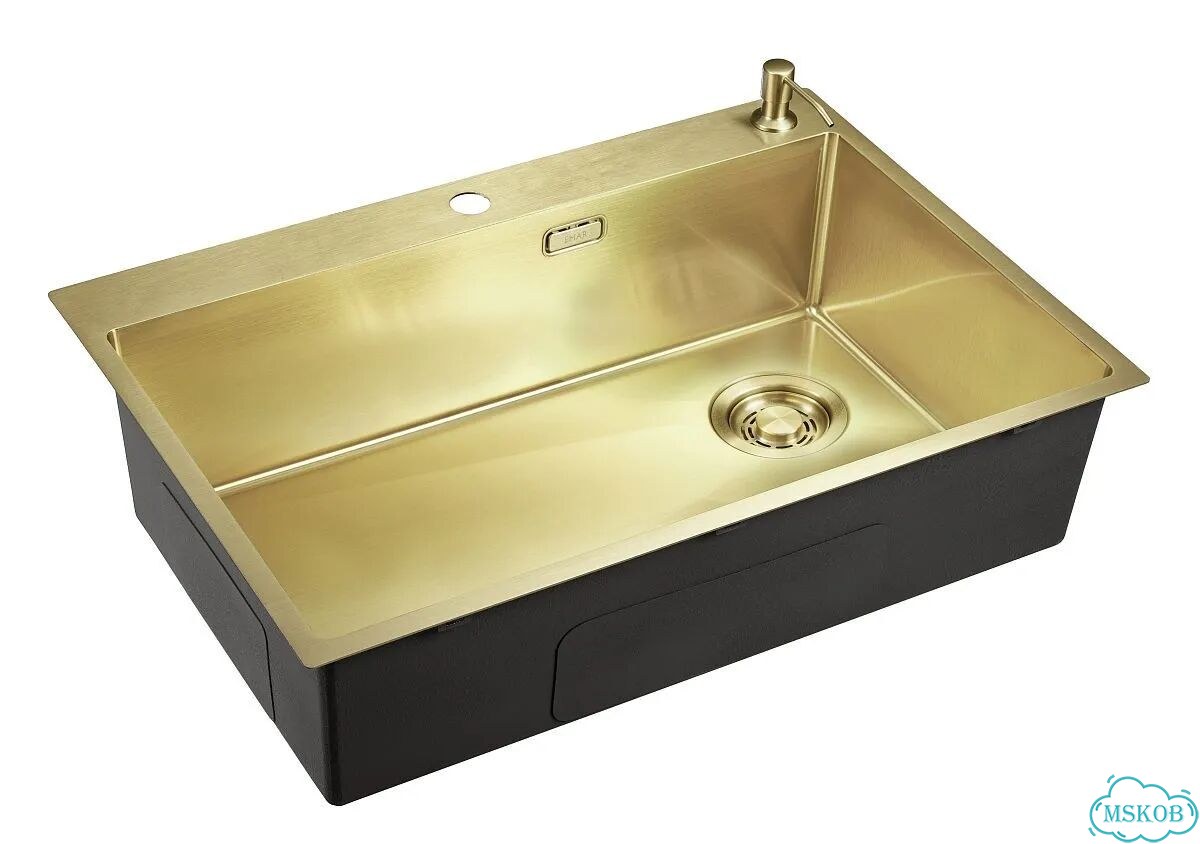 Мойка для кухни emar PVD золото EMB-660(TOP) PVD Matt Gold фото 1