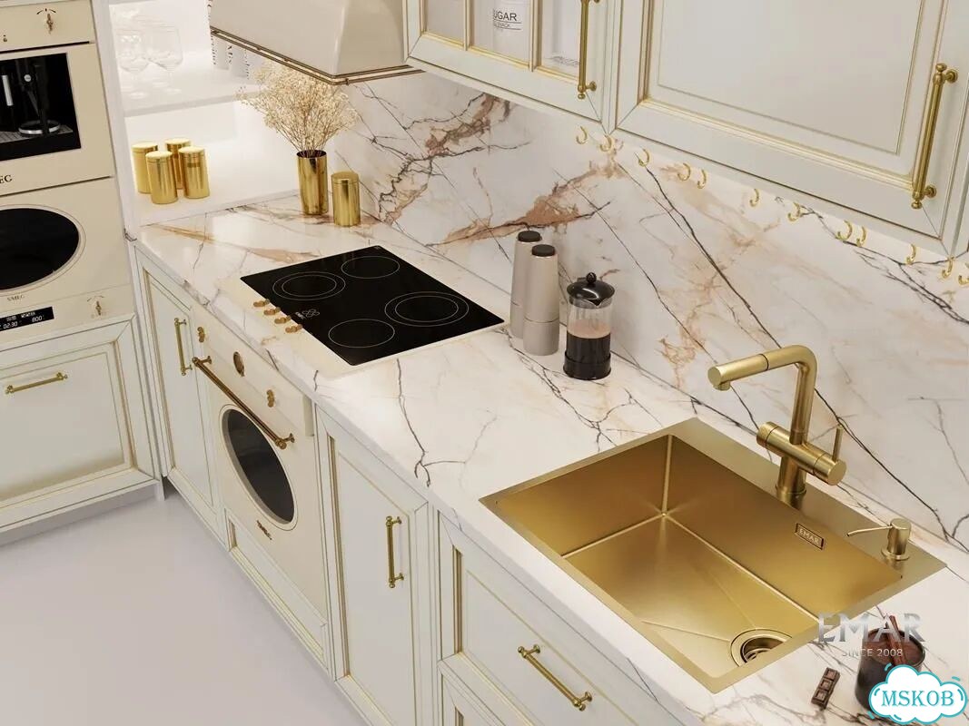 Мойка для кухни emar PVD золото EMB-560(TOP) PVD Golden фото 3