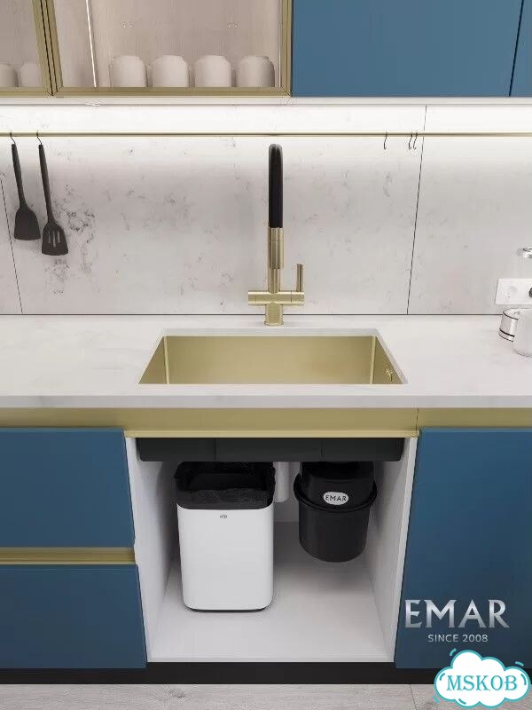 Мойка для кухни emar PVD золото EMB-660(UN) PVD Matt Gold фото 6