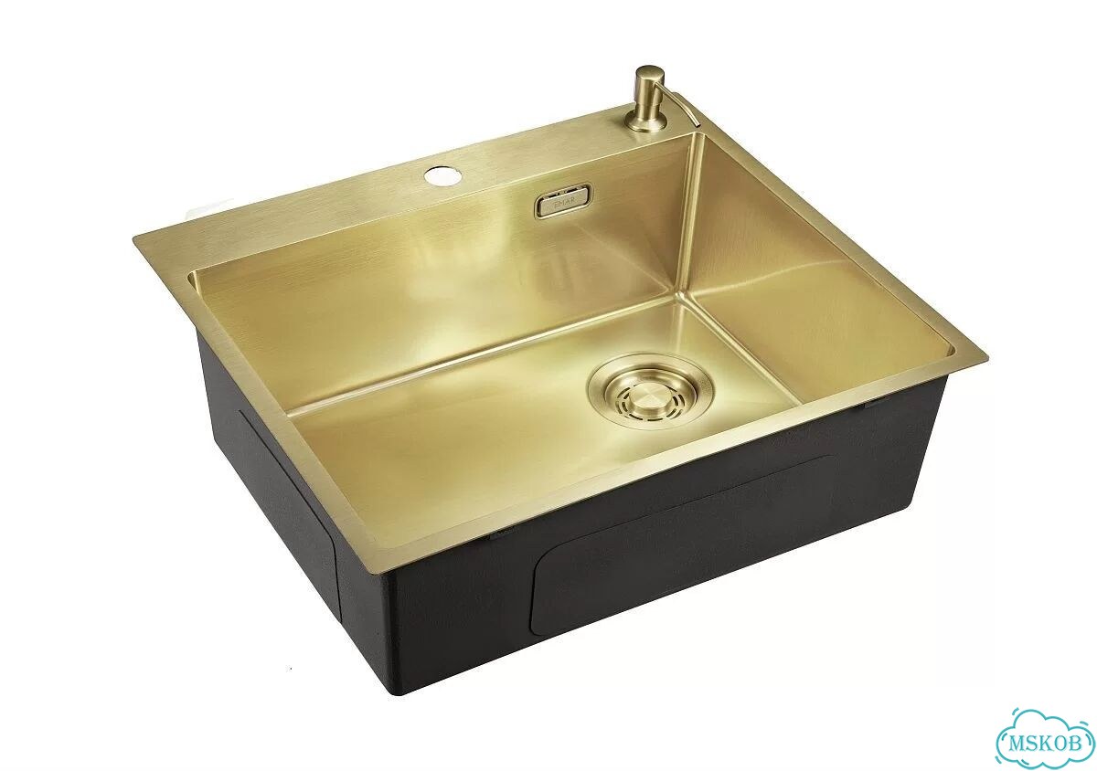 Мойка для кухни emar PVD золото EMB-560(TOP) PVD Matt Gold фото 1