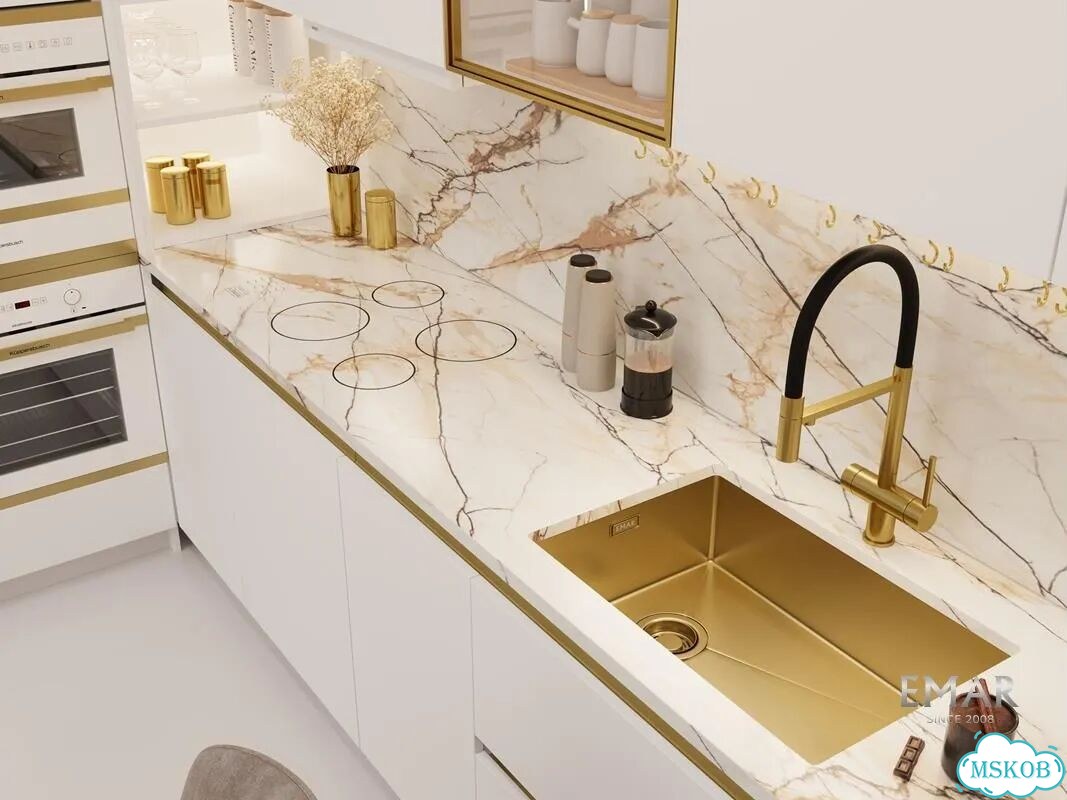 Мойка для кухни emar PVD золото EMB-660(UN) PVD Golden фото 2