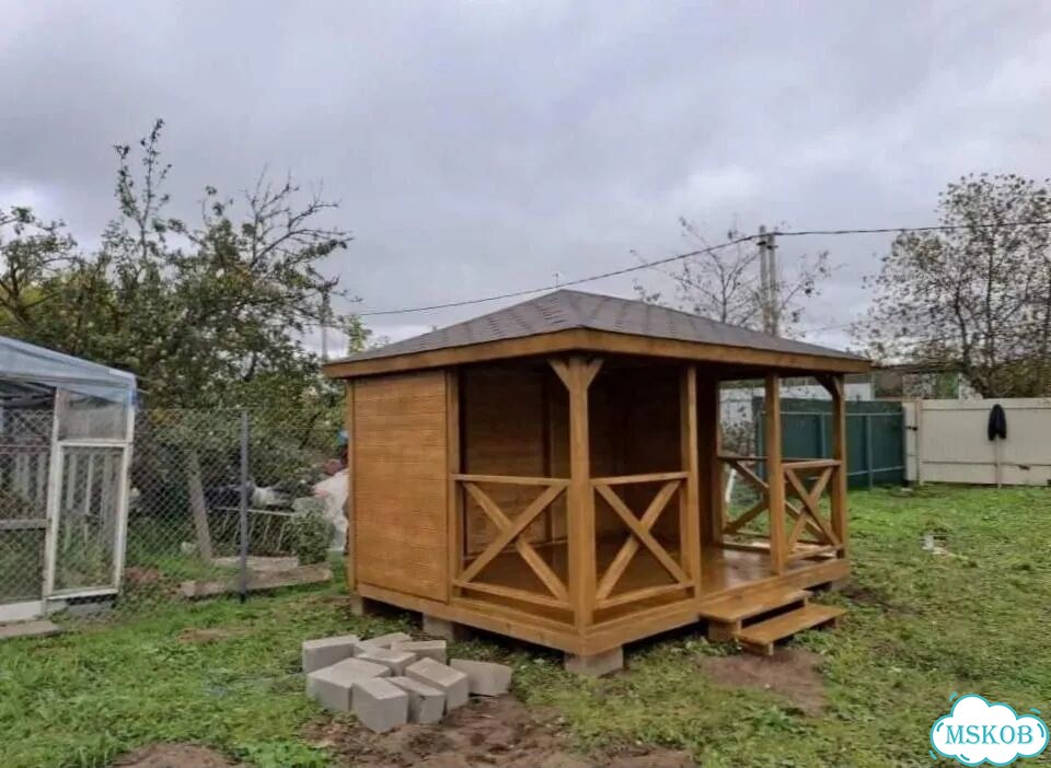 Беседки на участок под ключ 2х2 фото 1