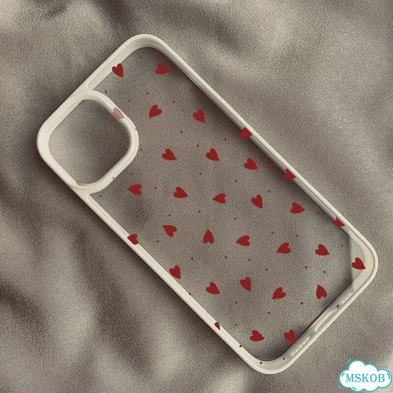 Милый винно-красный чехол для телефона с сердечком для iPhone 15 14 Pro Style 2, For iPhone 12mini фото 1