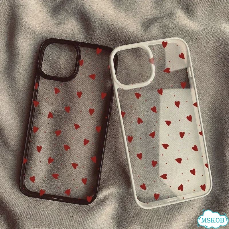 Милый винно-красный чехол для телефона с сердечком для iPhone 15 14 Pro Style 2, For iPhone 12mini фото 2