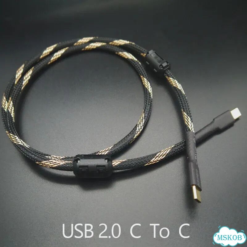 USB 2.0 A to C кабель inntakhifi NO1067, 0.3m, Gold фото 3