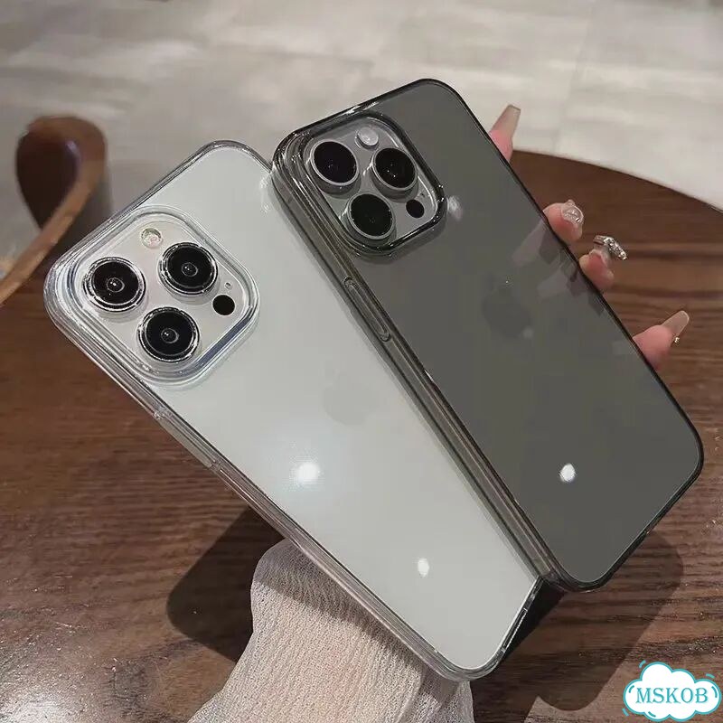 Прозрачный черный чехол для iPhone 17 Air 16E 16 15 14 Plus 13 12 11 iPhone17 Эйр, Черный, черный фото 2