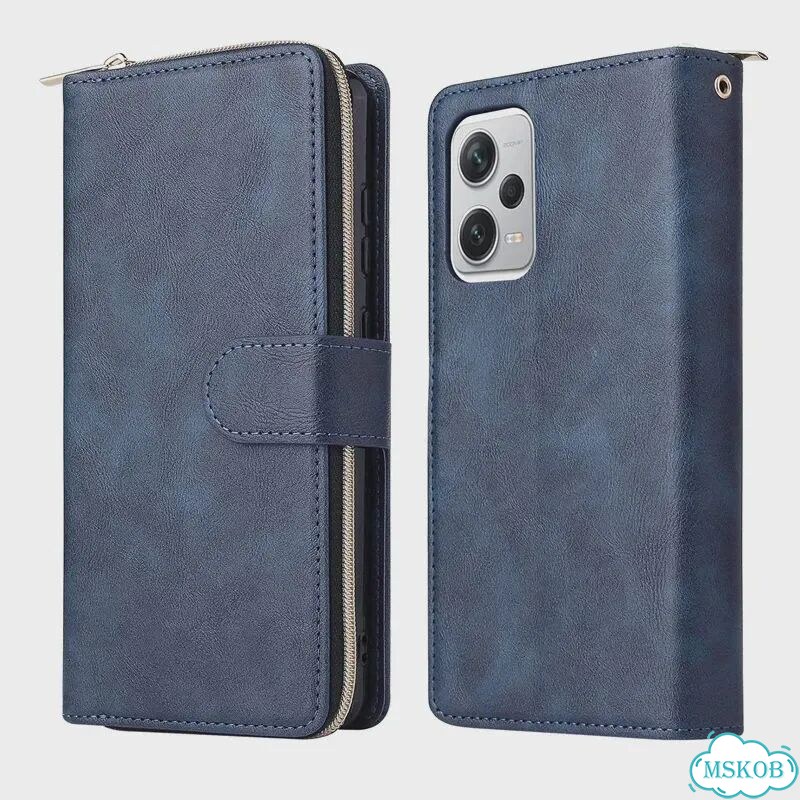 Черный чехол-кошелек на молнии Redmi Note 14S 4G фото 6