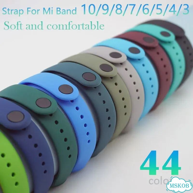 Розовый силиконовый ремешок для Xiaomi Mi Band 3/4/5/6/7/8 фото 2