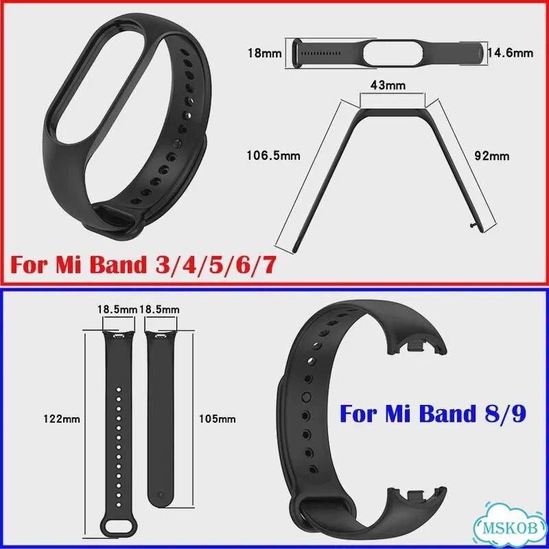 Розовый силиконовый ремешок для Xiaomi Mi Band 3/4/5/6/7/8 фото 7