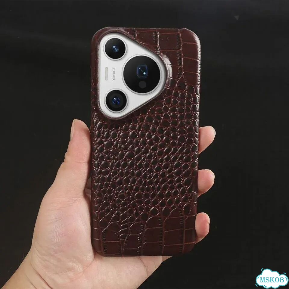 Чехол для телефона из натуральной кожи для Huawei Pura 70 Ultra Blue Black3605, Huawei Pura70 Ultra фото 4
