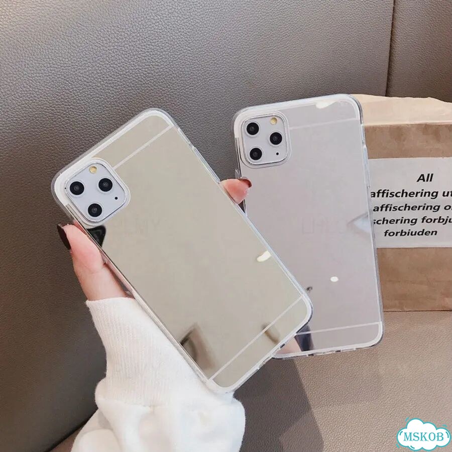 Зеркальный чехол для iPhone 13 Mini, Gold, желтый фото 5