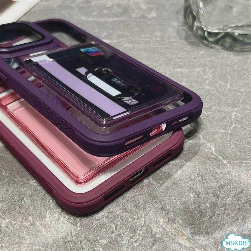 Оранжевый чехол для iPhone 16 с держателем и слотом для карт фото 6