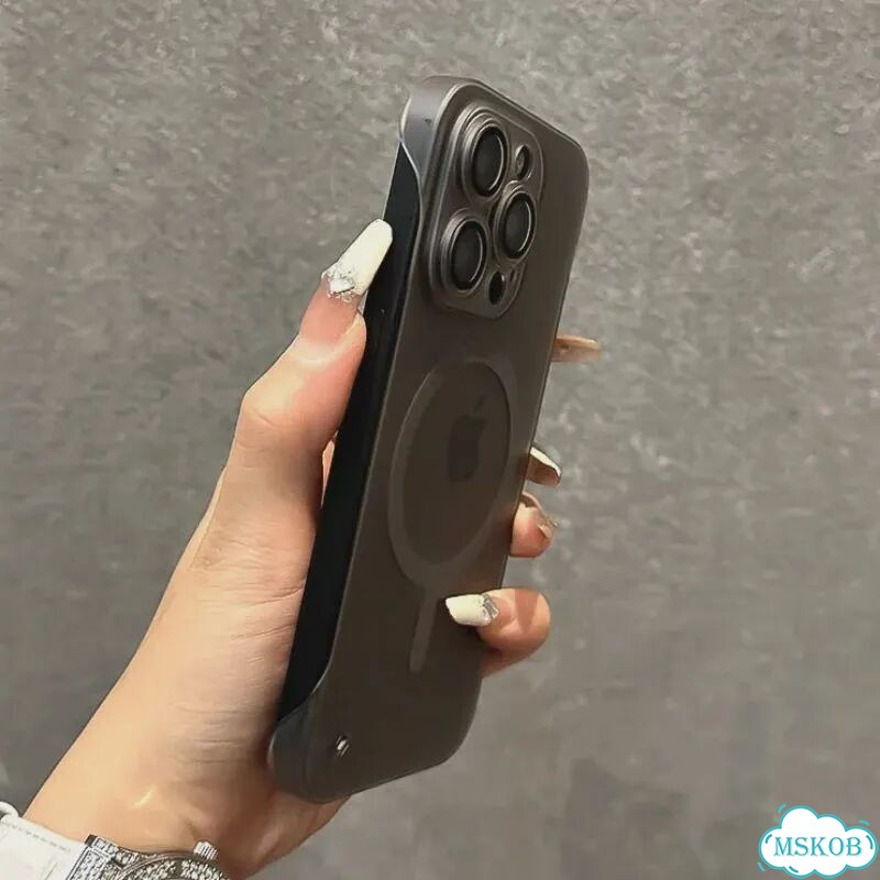 Ультратонкий Твердый поликарбонатный Магнитный чехол без рамки Черный, Black, For iPhone 13Pro Max фото 1