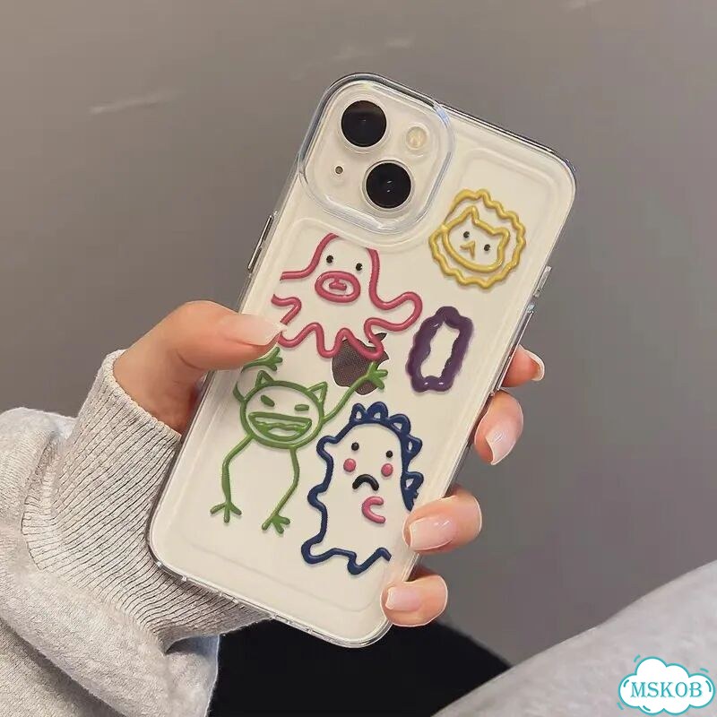 Корейский милый мультяшный чехол для телефона для iPhone 17, 16, 14, 13, Clear, For iPhone 15 Plus фото 3