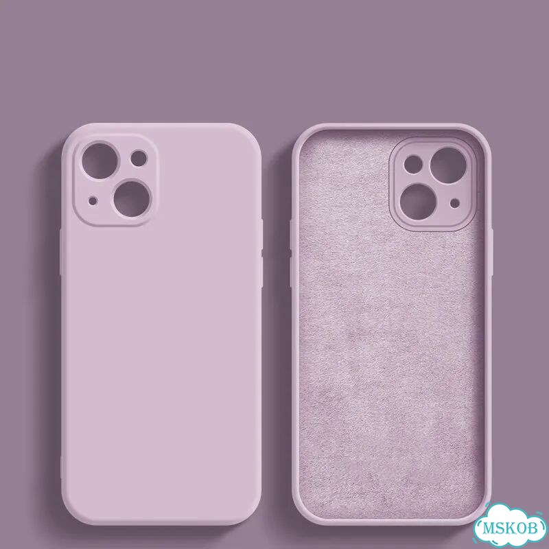 Новый фиолетовый жидкий силиконовый чехол для телефона для iPhone 11 12 13 14 Pro Max Mini X XS Max фото 6