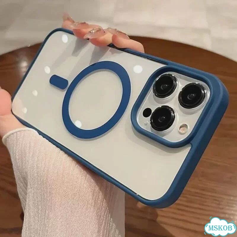 Синий чехол Magsafe для iPhone 16 фото 1