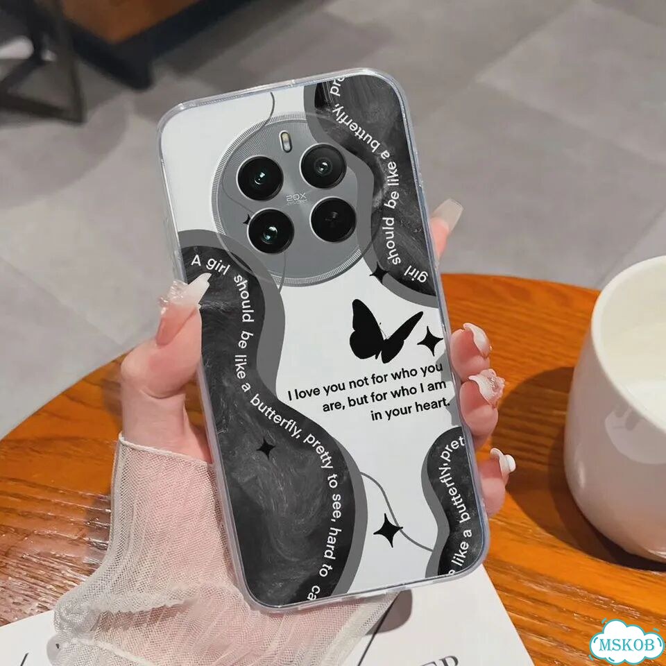 Чехол для Realme 12 Pro Plus 5G с милыми красивыми цветами, прозрачный мягкий силиконовый чехол из т фото 1