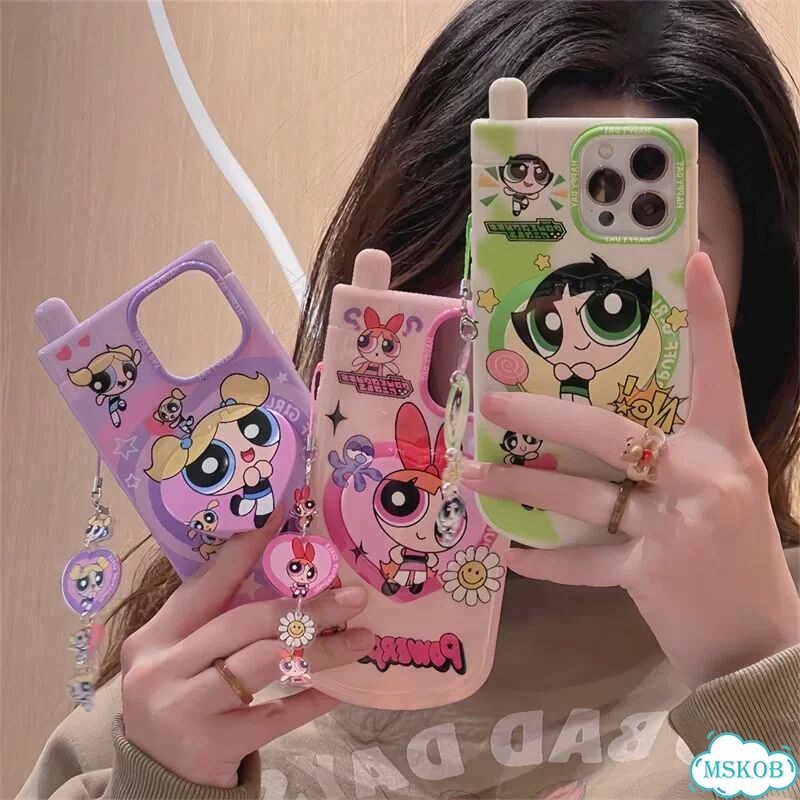 Защитный чехол для объектива с рисунком аниме The Powerpuff Girls для Apple iPhone 3, For iPhone 15 фото 2