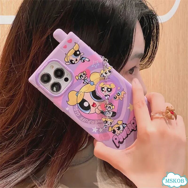 Защитный чехол для объектива с рисунком аниме The Powerpuff Girls для Apple iPhone 3, For iPhone 15 фото 4