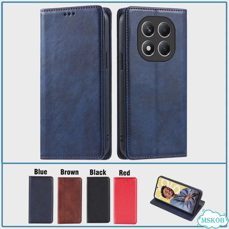 Зеленый кожаный чехол-книжка для Redmi Note 15 5G фото 6
