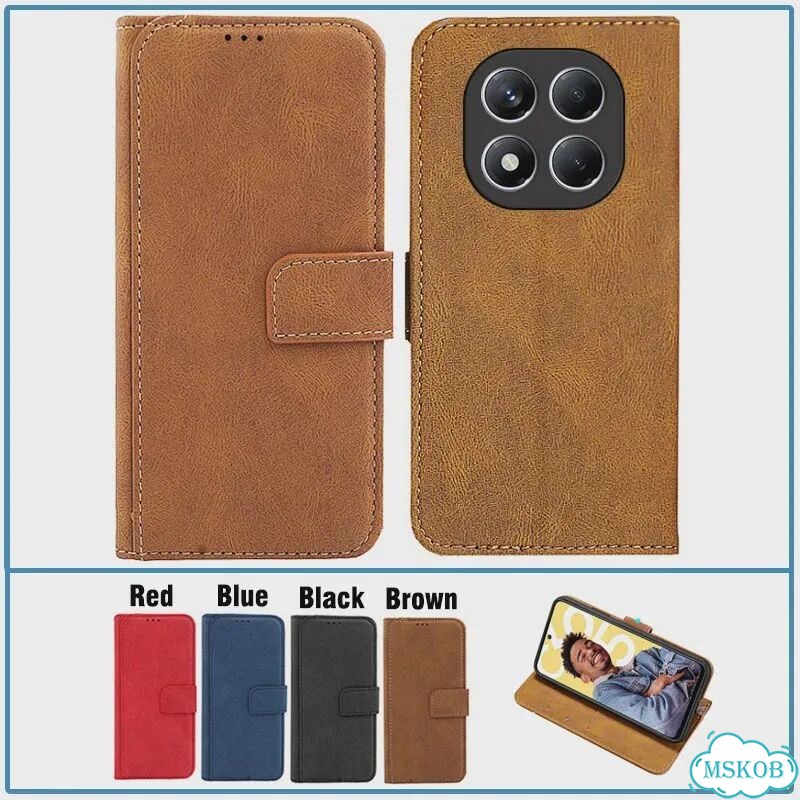 Зеленый кожаный чехол-книжка для Redmi Note 15 5G фото 7