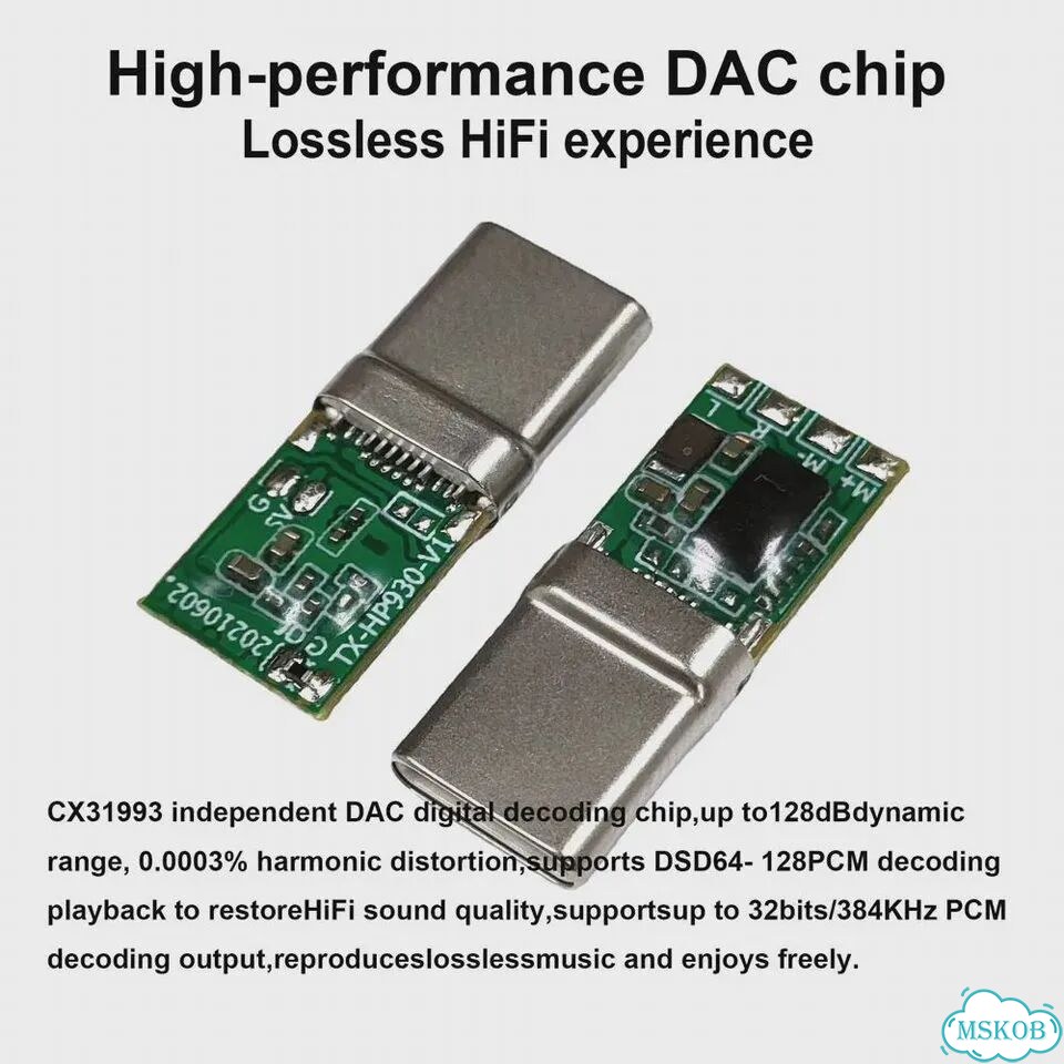 CX31993 MAX97220 DAC Type-C на 3.5 мм фото 5