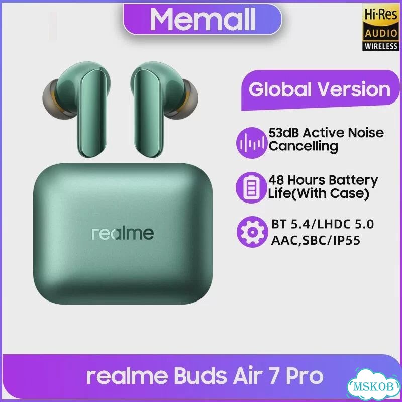 Realme Buds Air 7 Pro беспроводные наушники Черный, Black Add BlackCase фото 2