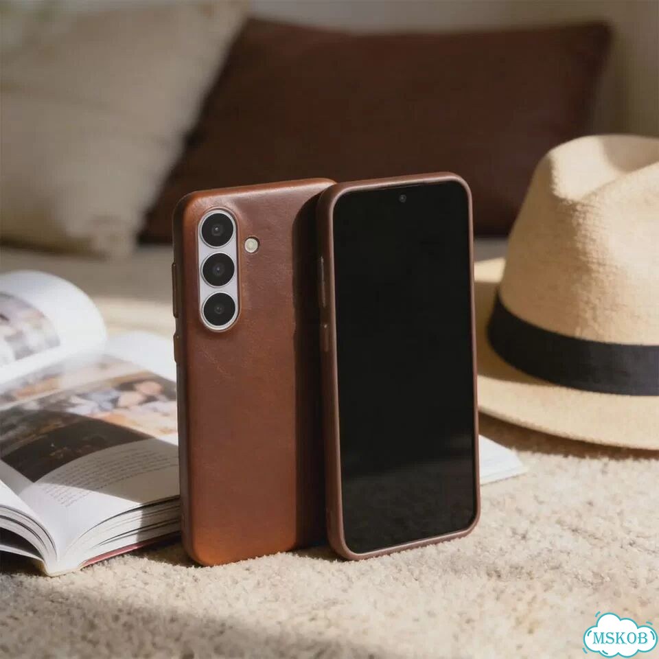 Ретро-чехол для Samsung Galaxy S26 Ultra, S25, S24, Галактика S25 FE, Коричневый, Light Brown 5219 фото 4