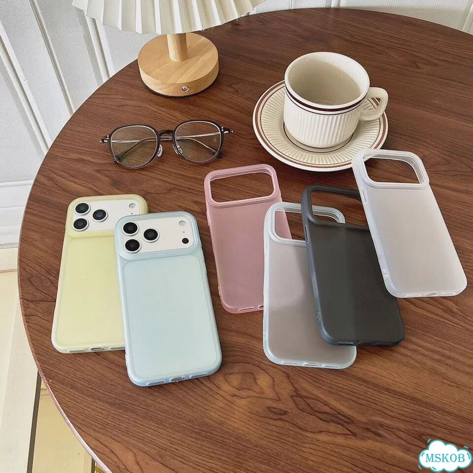 Роскошный прозрачный матовый чехол для iPhone Air 17, 16, 15, Айфон 16 Про, Голубой, светлый синий фото 3