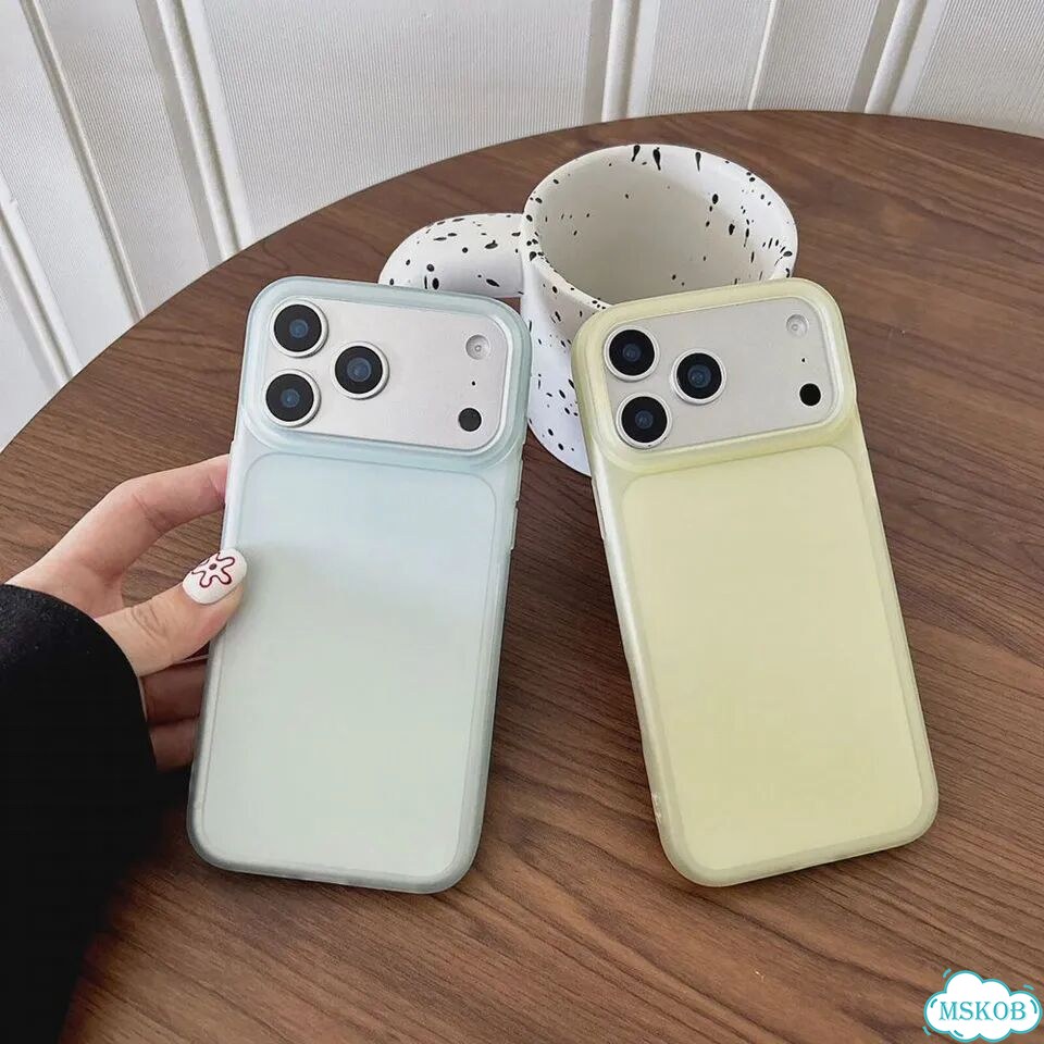 Роскошный прозрачный матовый чехол для iPhone Air 17, 16, 15, Айфон 16 Про, Голубой, светлый синий фото 5