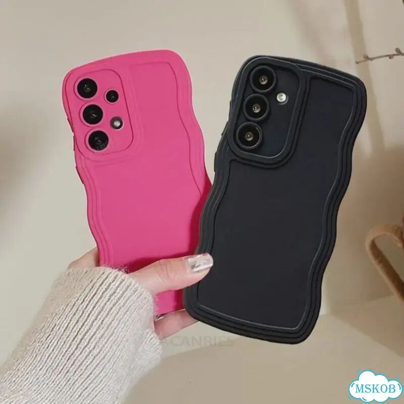 A 53 52s 32 Curly Wavy Liquid Silicone Case для Samsung Galaxy A52 A53 A13 Белый, Beige, A53 (4G 5G) фото 2