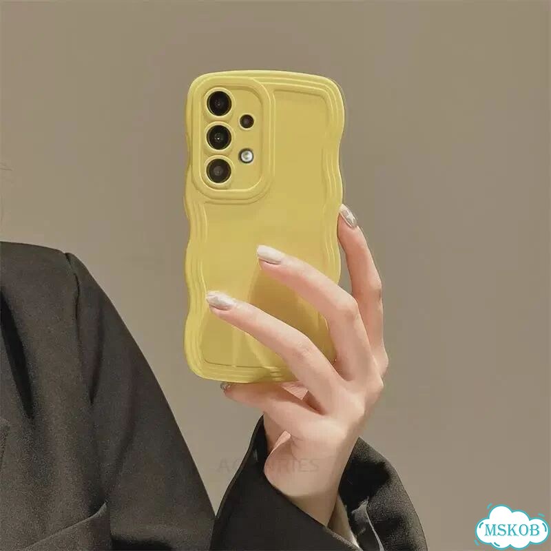 A 53 52s 32 Curly Wavy Liquid Silicone Case для Samsung Galaxy A52 A53 A13 Белый, Beige, A53 (4G 5G) фото 7