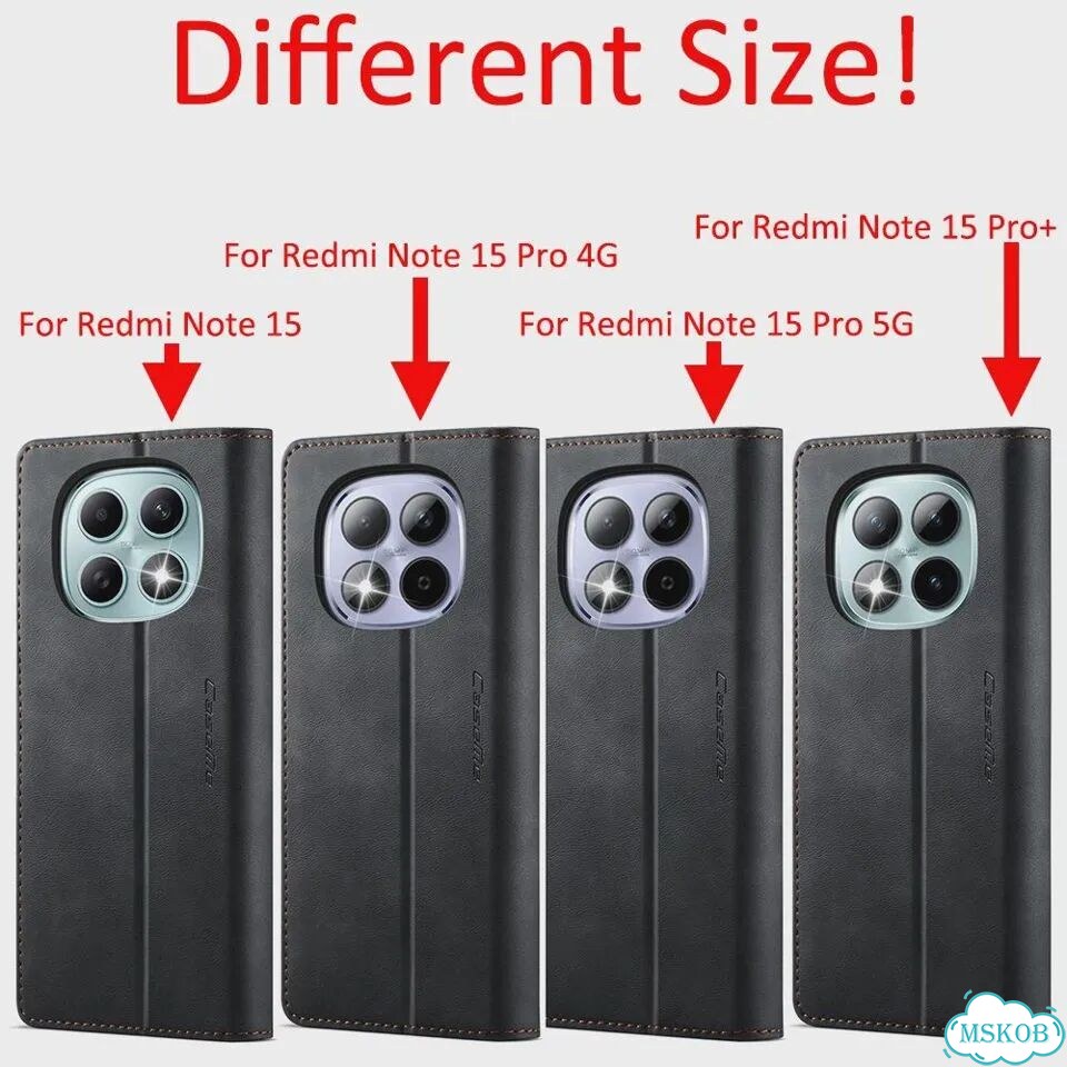 Деловой кожаный флип-чехол в стиле ретро для Xiaomi Redmi Note 15 Pro +, высококачественная обложка фото 4