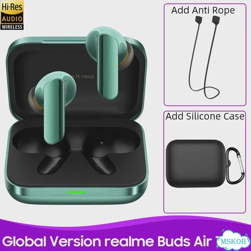 Realme Buds Air 7 Pro беспроводные наушники Green Add BlackCase фото 1