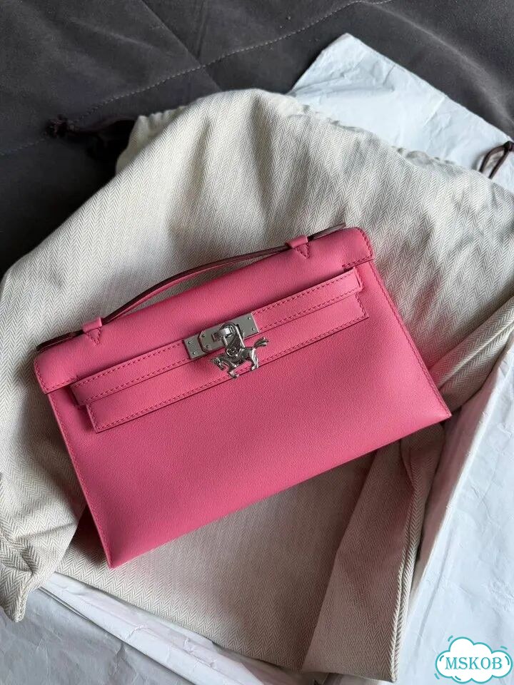 Hermes Mini Kelly Pochette Rose фото 1