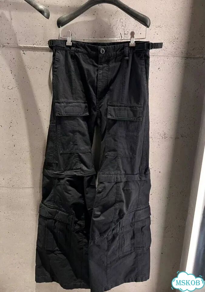 Джинсы карго унисекс balenciaga type opium black фото 1