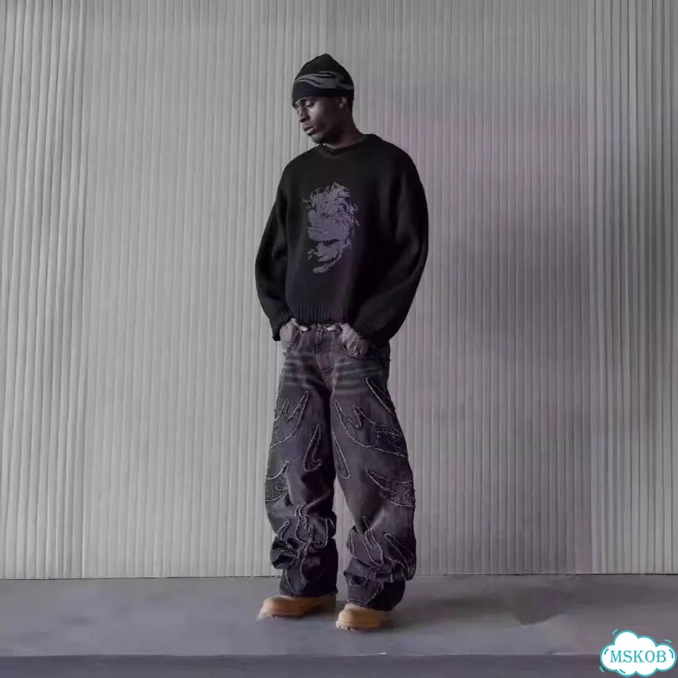 Джинсы Rick Owens type широкие фото 6