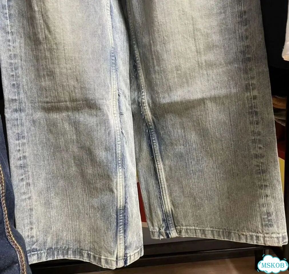 Джинсы balenciaga cut up baggy double layer jeans фото 3