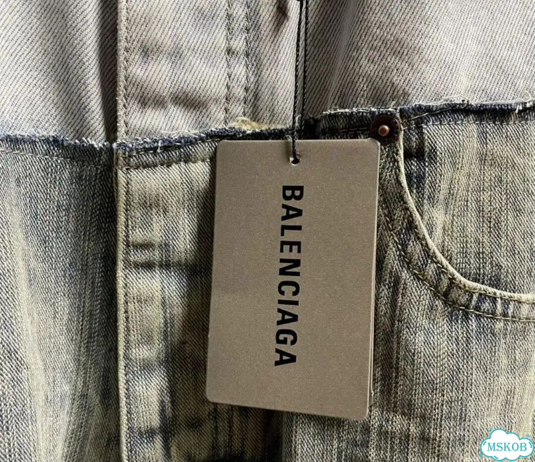 Джинсы balenciaga cut up baggy double layer jeans фото 4
